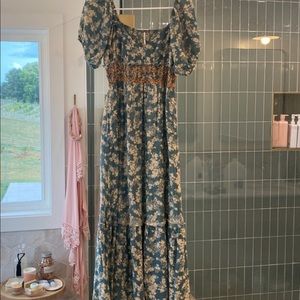 Free People Floral Maxi Dress size small